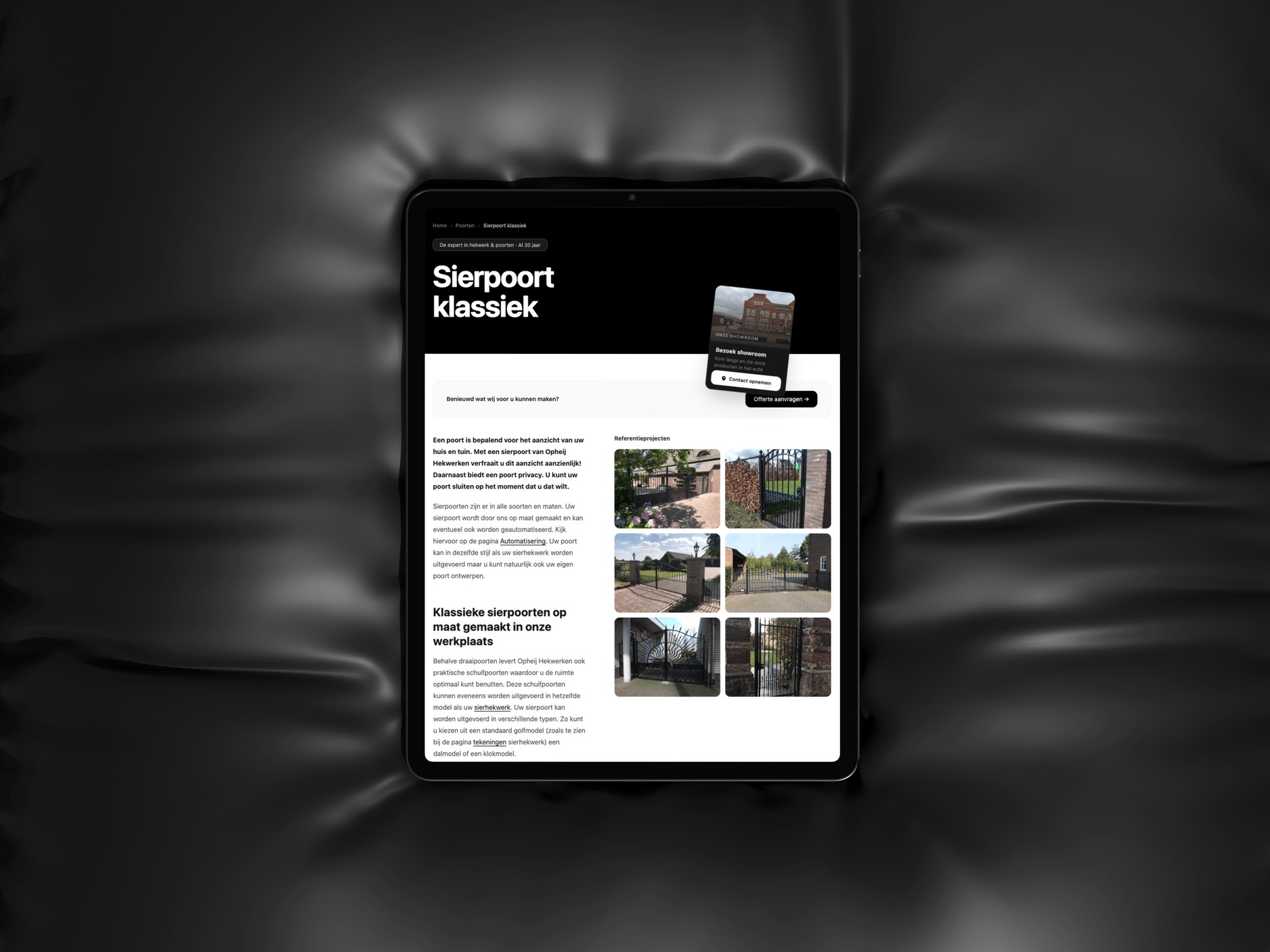 Opheij hekwerken, interface